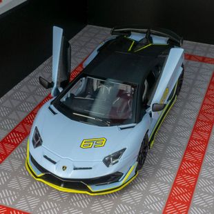 彩珀仿真SVJ63合金车模摆件收藏超跑金属声光赛车玩具男孩