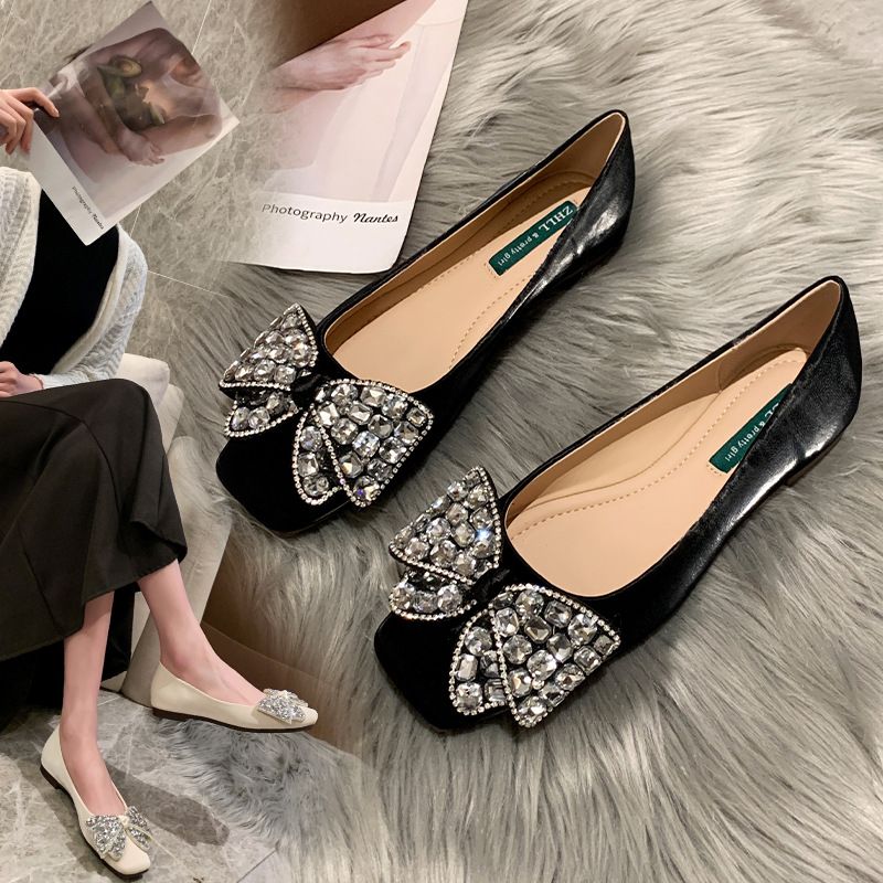 平底法式小单鞋软底软面女瓢鞋低