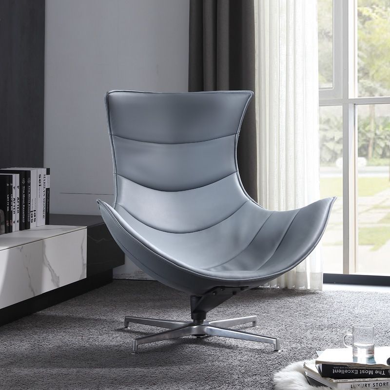 意式极简单人沙发椅酒店创意蜗牛椅公寓客厅午睡躺椅阳台休闲椅