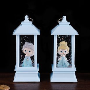公主茶话会系列水晶风灯女孩生日礼物儿童房间装 饰品音乐盒