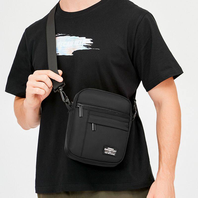 夏季斜挎包男生小方包休闲挎包男