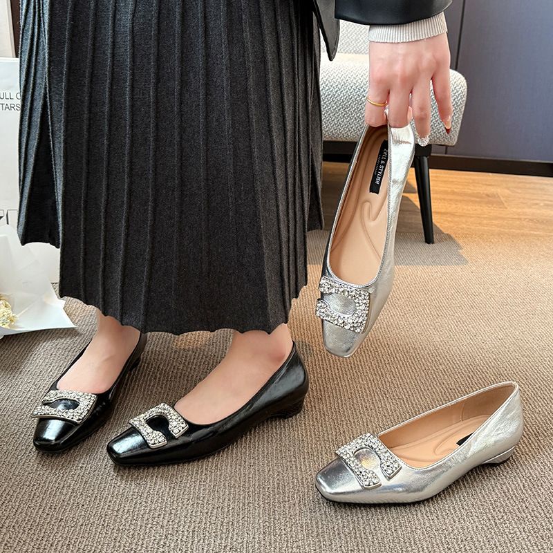 法式女单鞋坡跟高级感女瓢鞋低跟