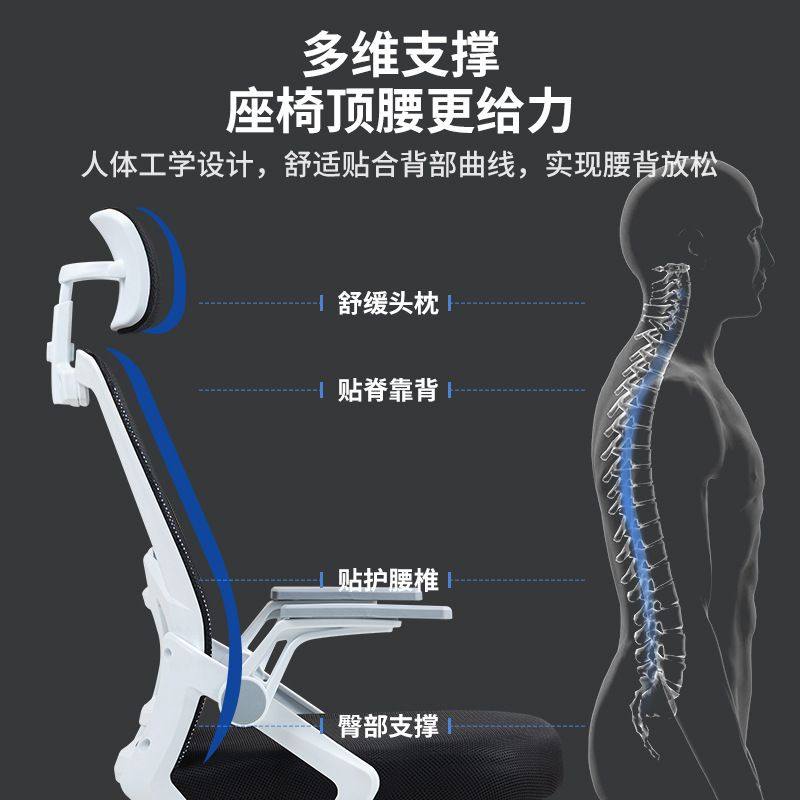 电脑椅员工办公椅舒适久坐不累会议椅家用宿舍大学生学习靠背椅子