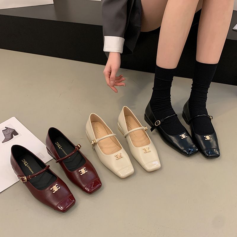 复古玛丽珍女单鞋2024新款浅口低