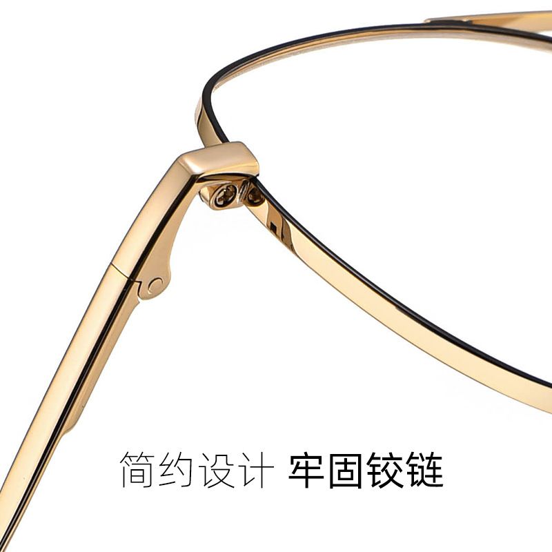 双梁眼镜框男纯钛近视眼镜架ins