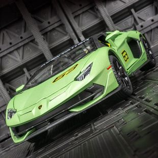 仿真蓝博SVJ63基尼合金拉力赛车模型超跑回力声光玩具 建元
