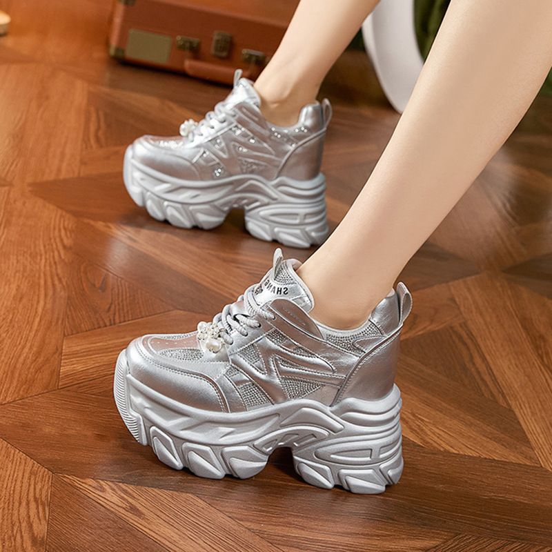 厚底老爹鞋女款2025春季新款透气