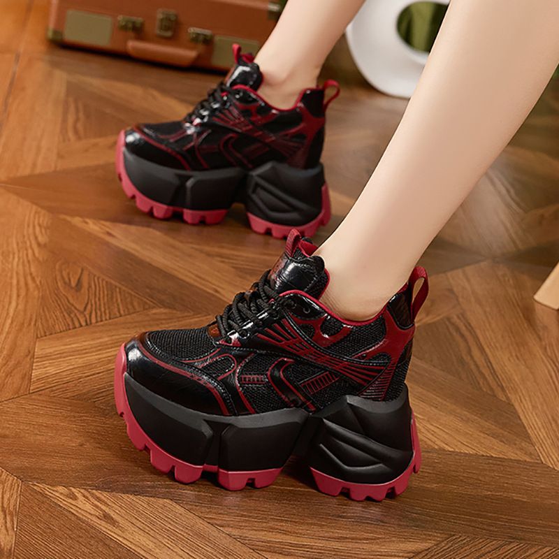 厚底老爹鞋女2025秋冬新款银色小