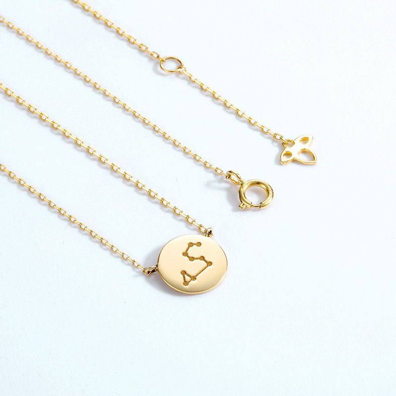 14k金日韩项链女厂家12星座几何