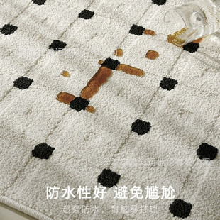 奶油风轻奢防水地毯可擦免洗抗污客厅高级感卧室极简 巴黎公寓法式