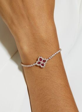 欧美新款个性夸张培育红宝手链S9