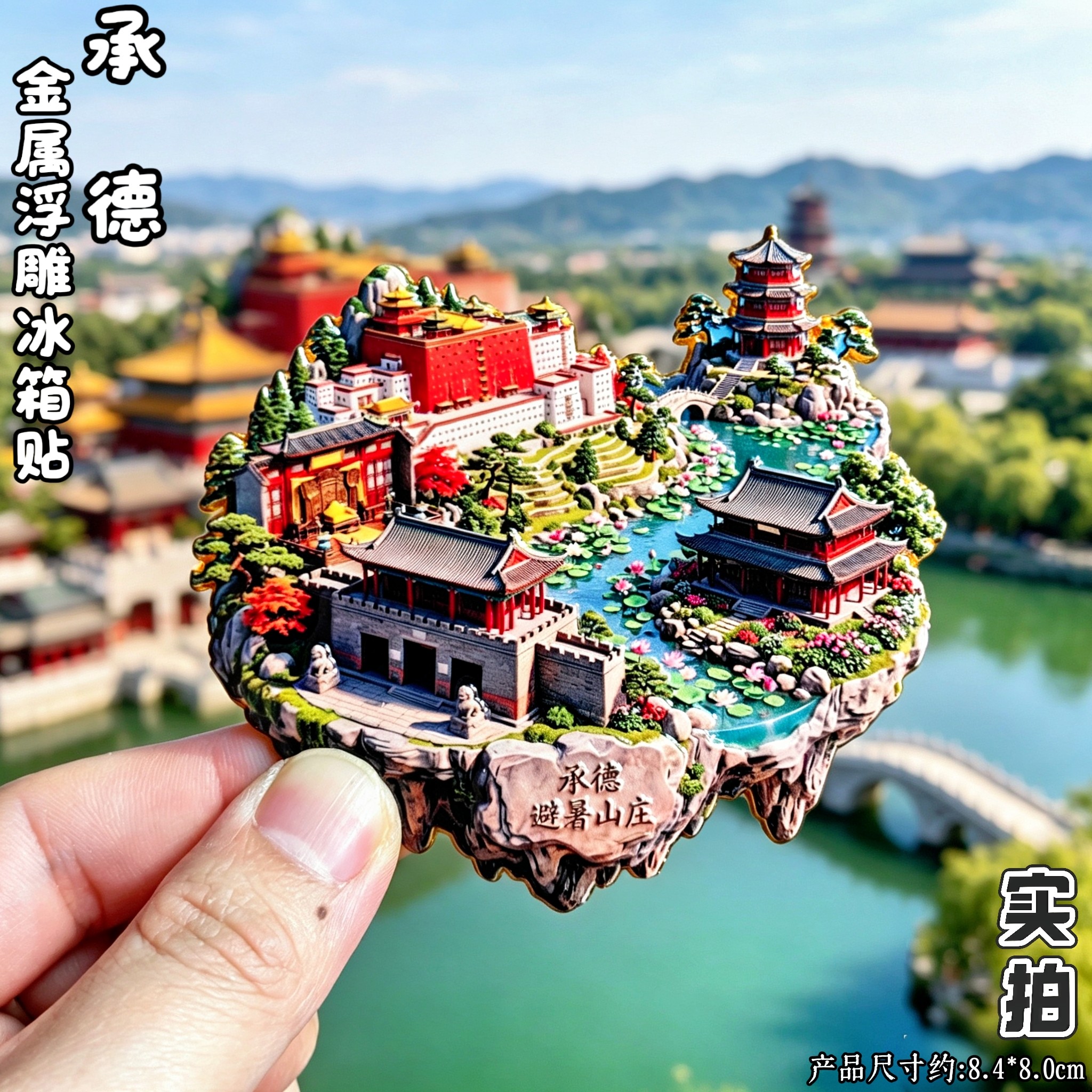 承德避暑山庄3D冰箱贴伴手礼