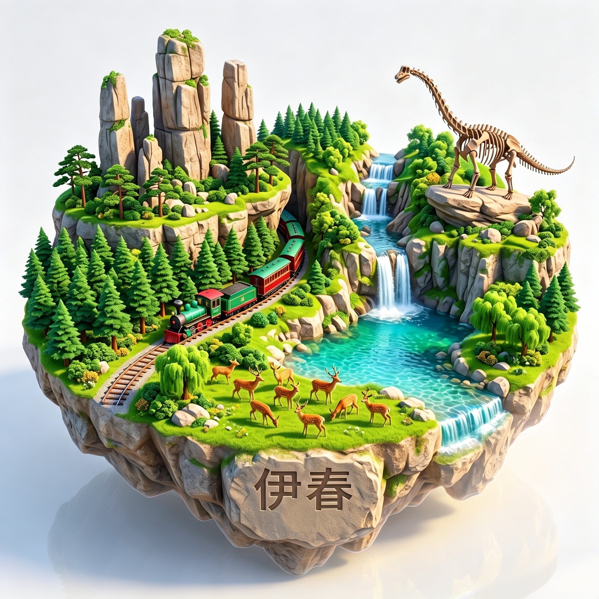 黑龙江伊春3D恐龙公园冰箱贴