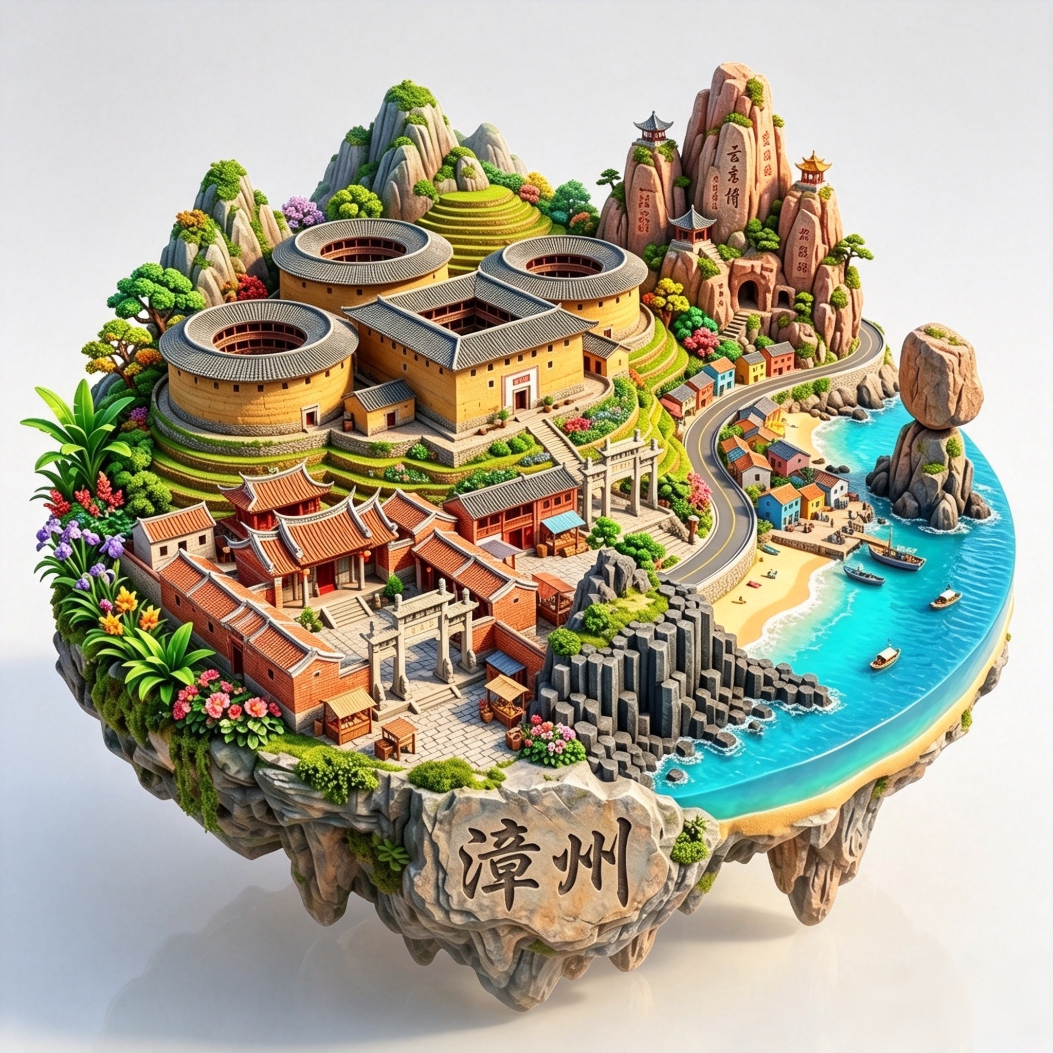 福建漳州3D微缩景观冰箱贴