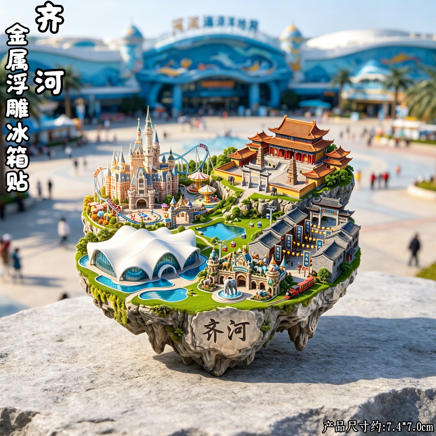 齐河欧乐堡动物王国金属冰箱贴