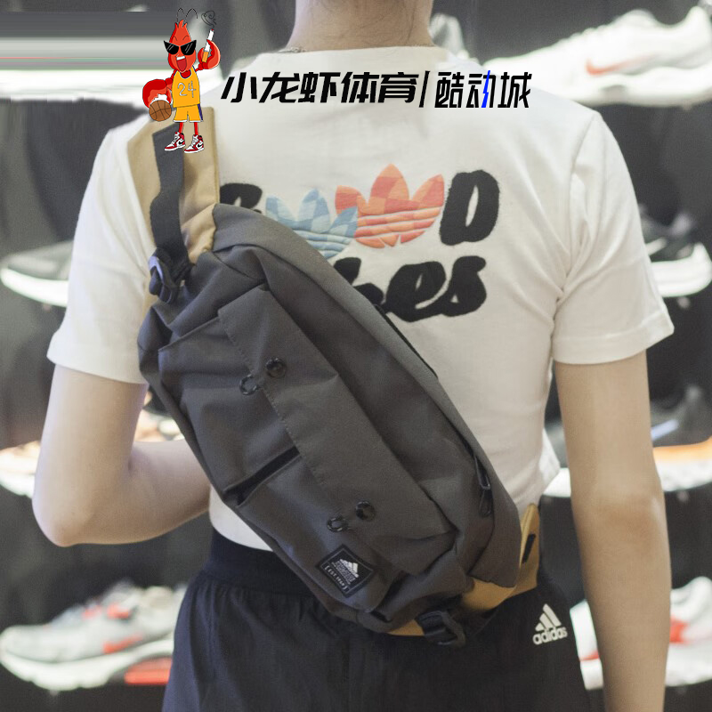 正品阿迪达斯男女运动休闲收纳手机包斜挎单肩包腰包水壶包HE2691