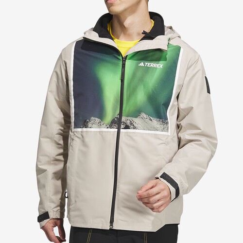 正品阿迪达斯NAT.GEO RAIN.R男子户外舒适运动防风夹克外套IL8961