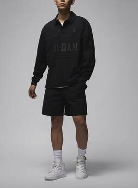 正品耐克AS M J ESS STMT RUGBY LS TOP男休闲POLO衫FV7262-010