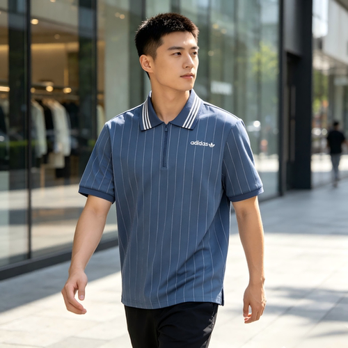 正品阿迪达斯ZIP POLO男子运动休闲舒适POLO衫IR9394