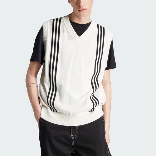 正品阿迪达斯HACK KNT VEST男子透气舒适户外运动针织背心IM4574