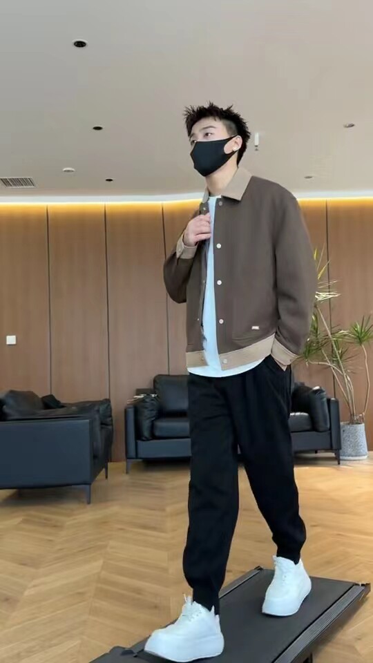 抖音男尚(NS]秋季新款撞色设夹克