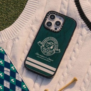 现货CASETiFY联名Peanuts史努比针织扭绳花纹手机壳适用苹果iPhone16Pro/Max/15/14/13/12Plus磁吸保护套潮牌