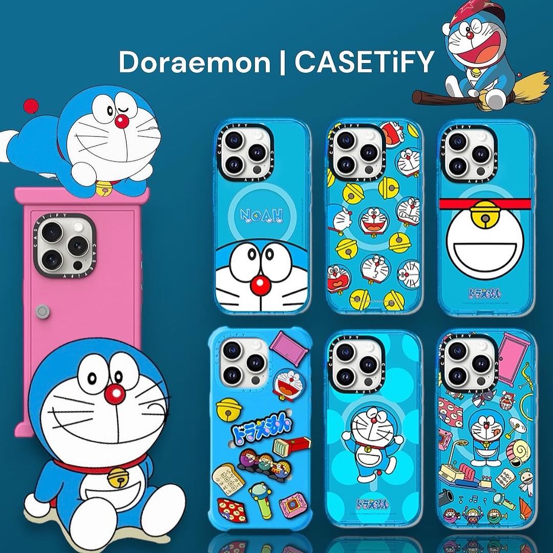 现货哆啦A梦联名CASETiFY机器猫任意门适用苹果iPhone16ProMax手机壳15保护套14限量13/12磁吸卡通个性叮当猫