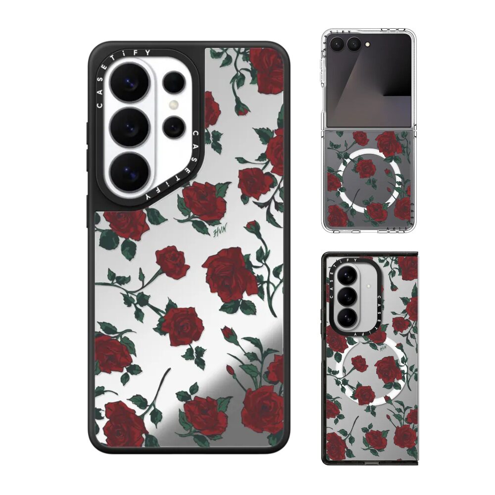 现货CASETiFY艺术家HVN玫瑰花园手机壳适用samsung三星S26/25/24Ultra+Z Flip/Fold7/6镜面磁吸保护套防摔潮