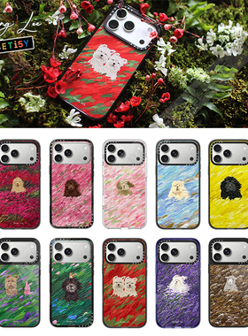 现货CASETiFY艺术家联名Young Lee软萌小动物色彩画布适用苹果iPhone17ProMax手机壳16/15/14/13磁吸保护套潮