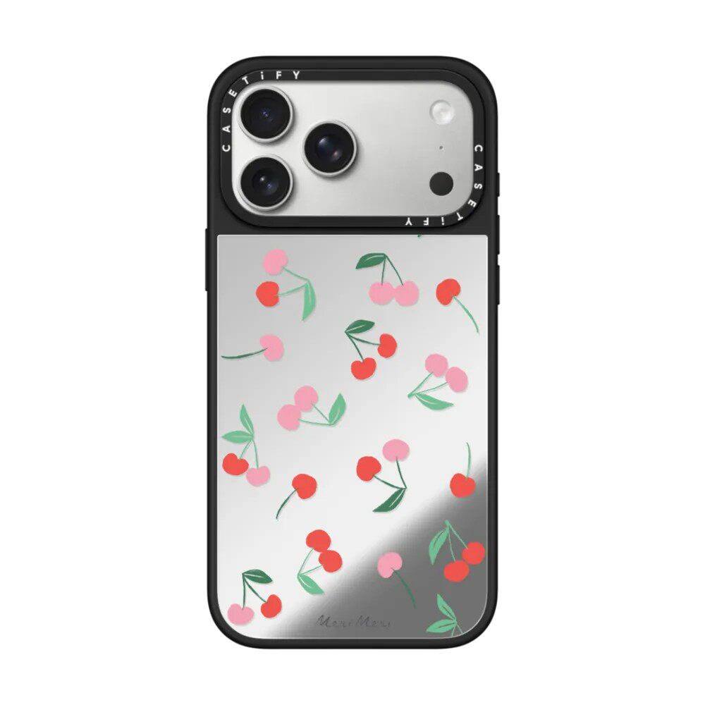 现货CASETiFY联名Meri Meri樱桃图案手机壳适用苹果iPhone17Pro/Max/Air/16/15/14/13Plus镜面磁吸保护套潮牌