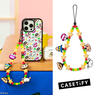 现货CASETiFY联名蜡笔小新手机挂链俏皮卡通可爱腕带挂绳吊饰品潮
