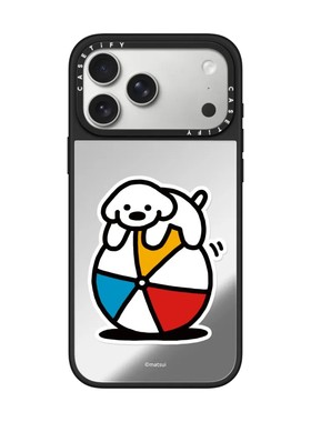 现货CASETiFY艺术家matsui狗在球上手机壳适用苹果iPhone17ProMax/Air/16/15/14/13Plus镜面磁吸保护套萌潮牌