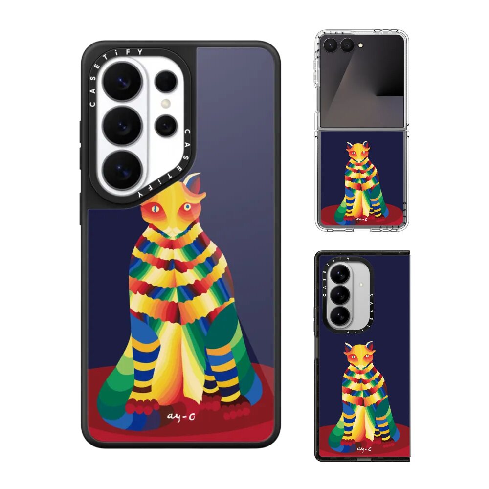 现货CASETiFY艺术家Ay-O彩虹猫手机壳适用samsung三星S26/25/24Ultra+Z Flip/Fold7/6磁吸保护套防摔时尚潮牌