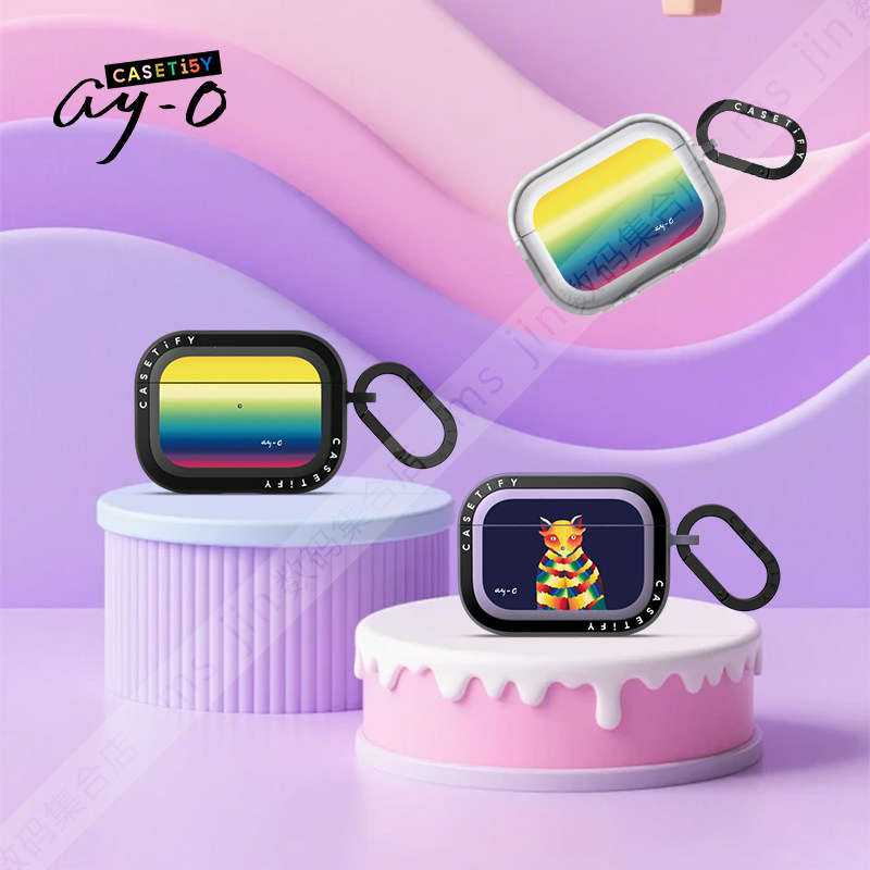 Ay-O彩虹时尚CASETiFY苹果耳机壳