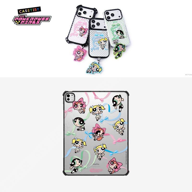 CASETiFY联名飞天小女警丝带平板电脑保护套适用苹果iPad10.9Pro13/12.9/11寸Air4/5代M2/3/4壳mini6卡通潮牌