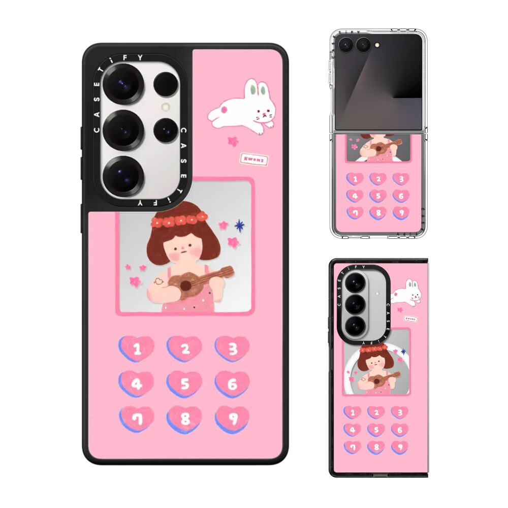 粉红少女按键CASETiFY三星手机壳