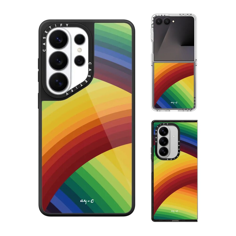 现货CASETiFY艺术家Ay-O彩虹弧手机壳适用samsung三星S26/25/24Ultra+Z Flip/Fold7/6磁吸保护套防摔时尚潮牌
