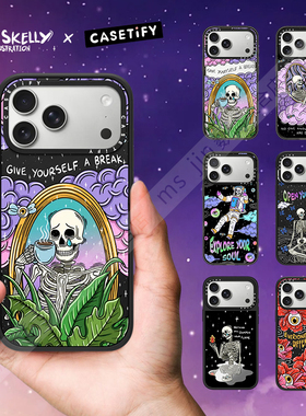 现货CASETiFY艺术家Sadskelly手机壳适用苹果iPhone17Pro/Max/Air/16/15/14/13Plus/Mini磁吸保护套时尚潮牌