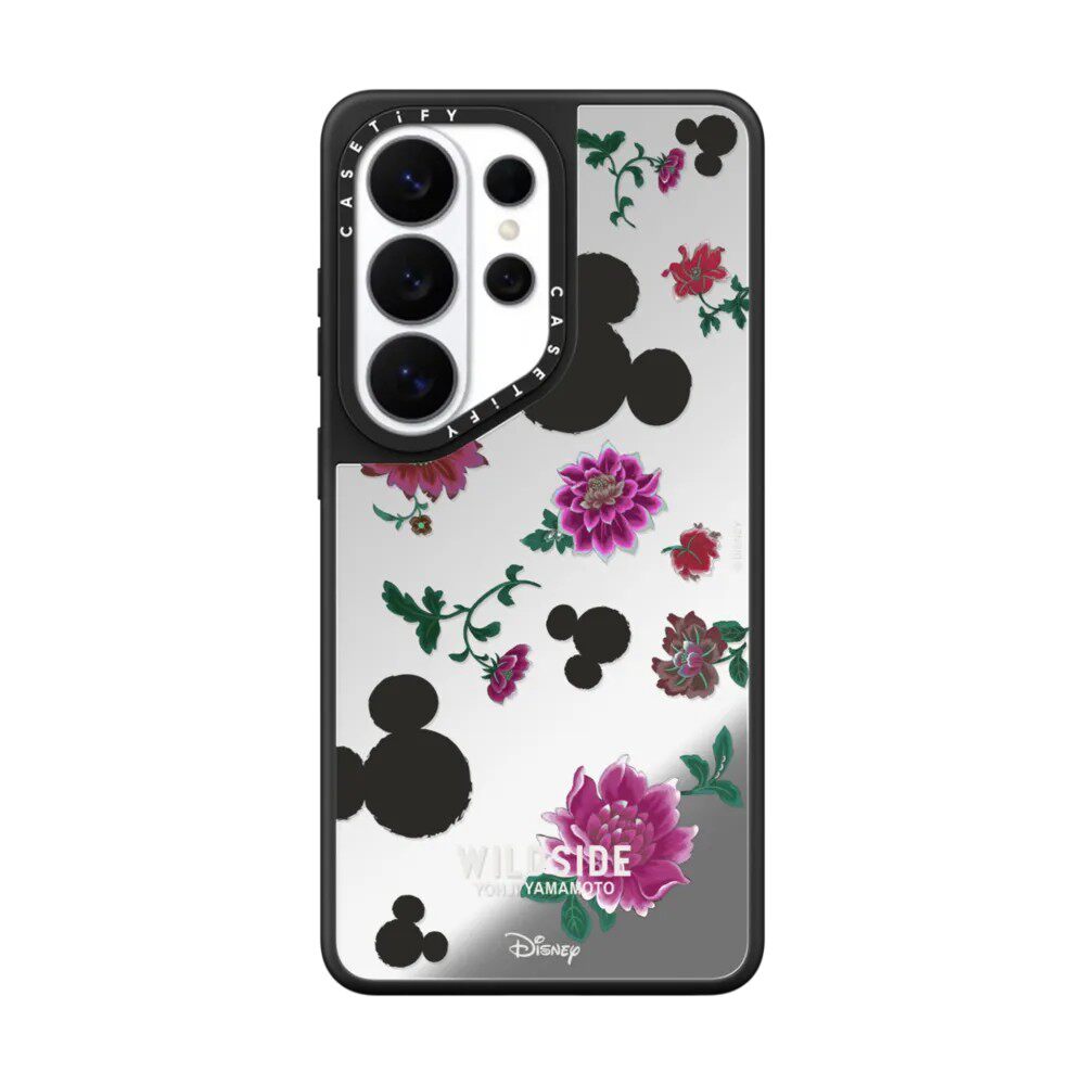 WILDSIDE迪士尼特别版CASETiFY米老鼠和粉花图手机壳适用samsung三星S26/25/24Ultra+镜面磁吸保护套防摔潮牌