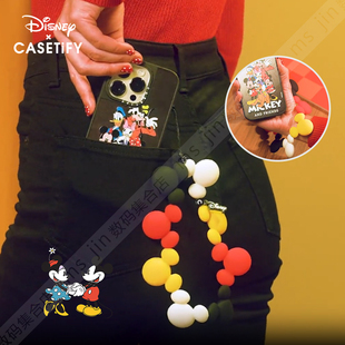 CASETiFY联名Disney米奇和好友们手机挂链串珠腕带绳配件吊饰品潮