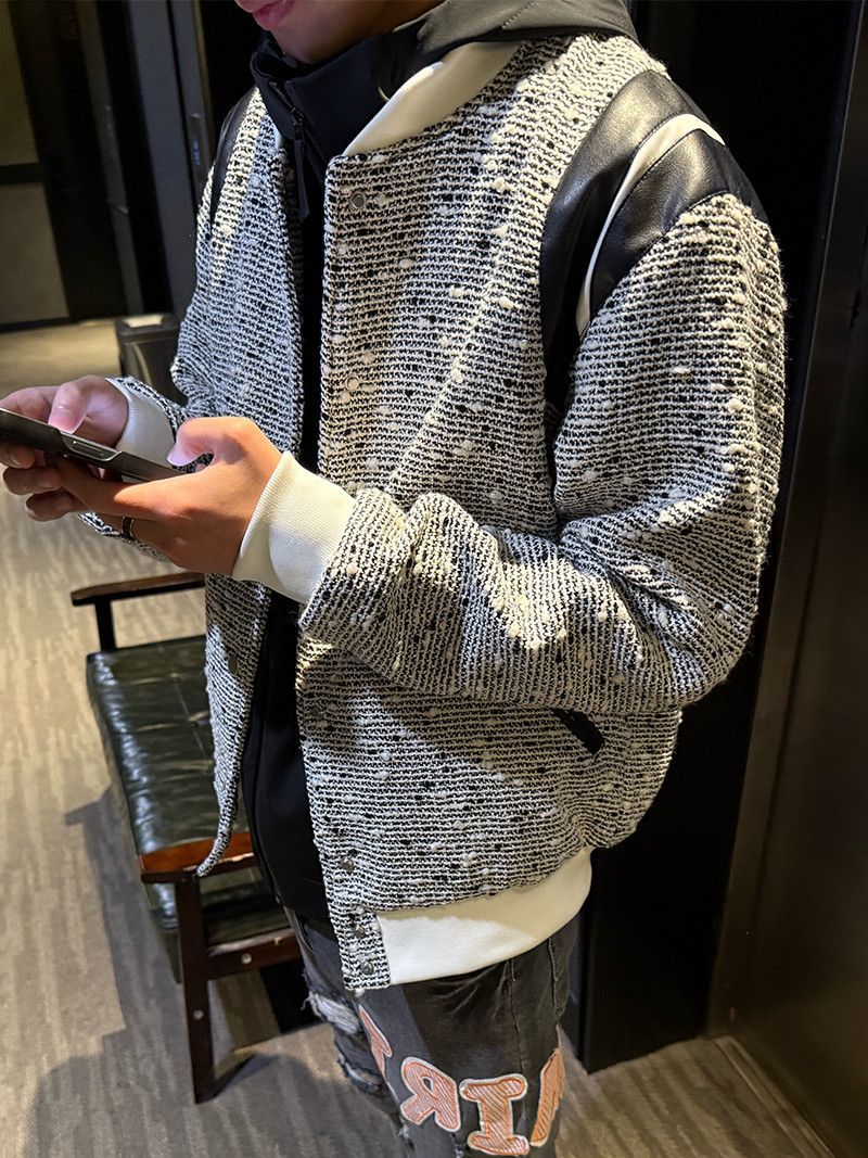 美式复古小香风棒球服外套男2026秋季新款设计感痞帅宽松夹克上衣