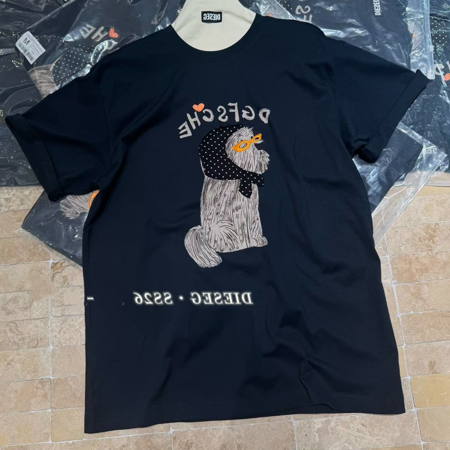 南油DIESEG欧洲站026夏款欧韩卡通印花宽松大版减龄显瘦短袖T恤女