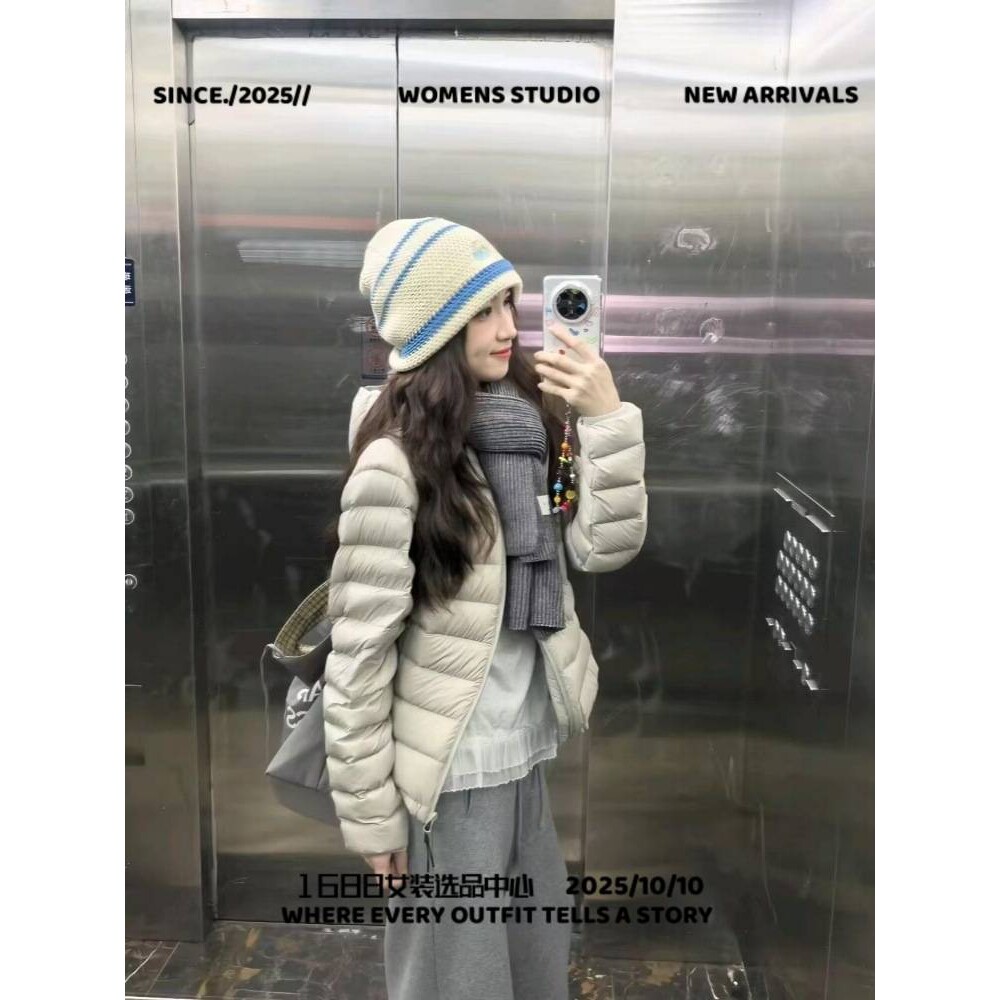 苏州东展羽绒女款轻薄排骨服女新款内胆上衣棉服漂亮连帽保暖收腰