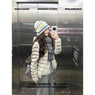 苏州东展羽绒女款轻薄排骨服女新款内胆上衣棉服漂亮连帽保暖收腰