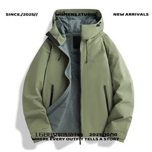 泉州冲锋衣男款真热封冲锋衣女防风防水骑行外套侣徒步登山连帽夹