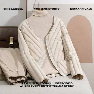 石狮市浪印户外羽绒服绒服女士短款轻薄内胆秋冬圆领领休闲夹克外