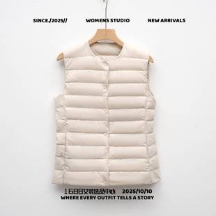 晋江市伯希熊羽绒服平湖女款马甲服背心内胆短款无袖轻薄款内搭秋