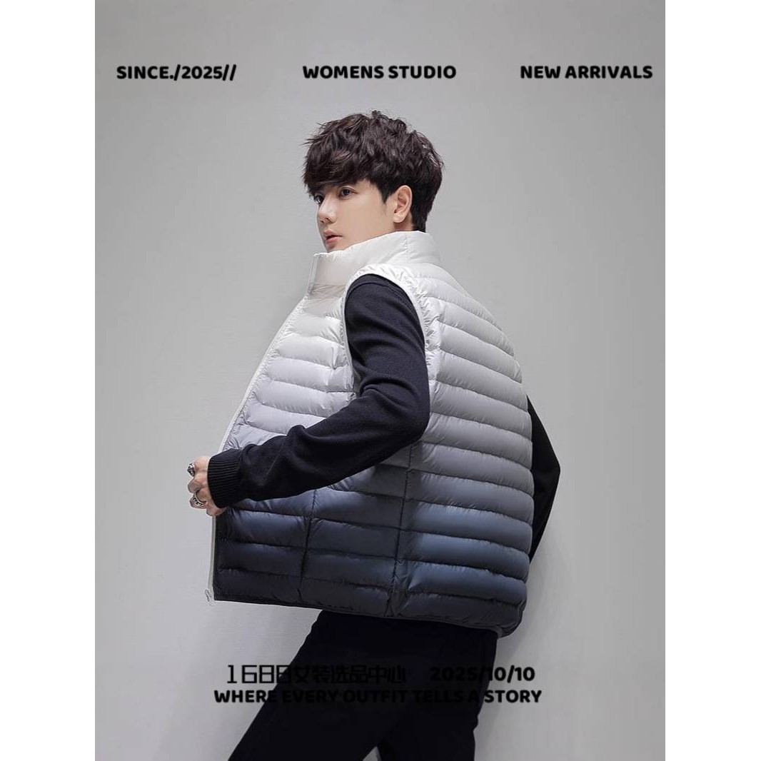 泉州玉牌服饰羽绒轻薄马甲男秋冬新款轻暖男士短款时尚渐变鸭绒外,男装,羽绒马甲,淘宝优惠券,粉丝福利购,淘宝优惠卷