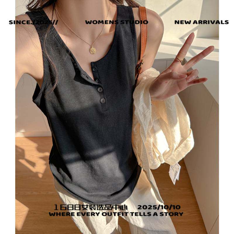 宁波海曙新腔调服饰慵懒风辣妹内搭吊带背心女夏季宽松休闲无袖显