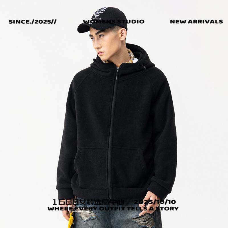 开乐夫服饰外套式连帽抓绒衣侣秋冬季加绒加厚摇粒绒休闲卫衣宽松,户外/登山/野营/旅行用品,抓绒衣,淘宝优惠券,粉丝福利购,淘宝优惠卷